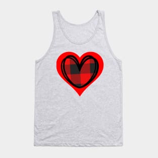 Checked Love Tank Top